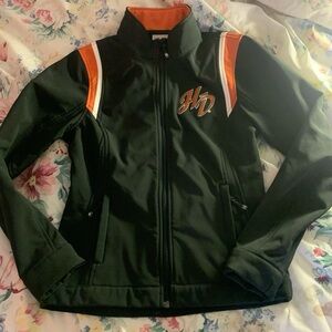 Harley-Davidson Black and Orange Varsity Jacket